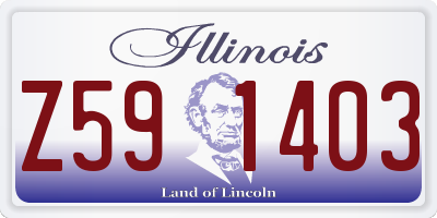 IL license plate Z591403