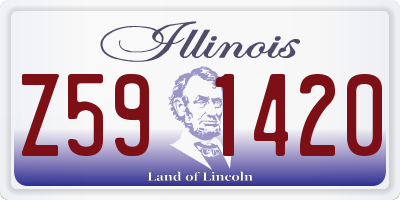 IL license plate Z591420