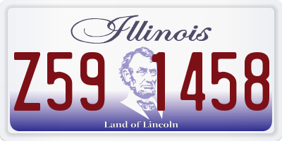 IL license plate Z591458