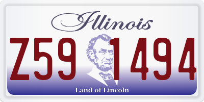IL license plate Z591494
