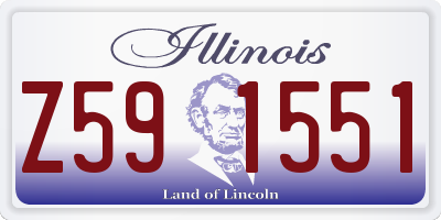 IL license plate Z591551