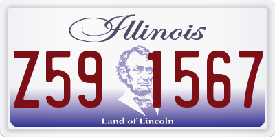 IL license plate Z591567