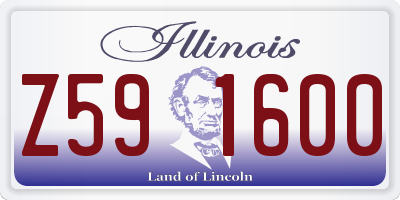 IL license plate Z591600