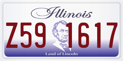 IL license plate Z591617
