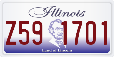 IL license plate Z591701