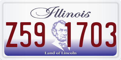 IL license plate Z591703