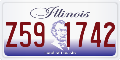 IL license plate Z591742