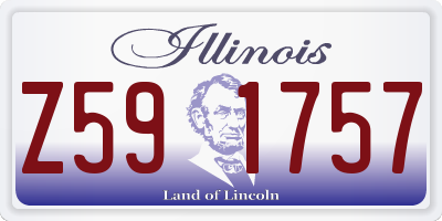 IL license plate Z591757