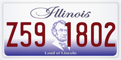 IL license plate Z591802