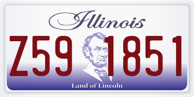 IL license plate Z591851