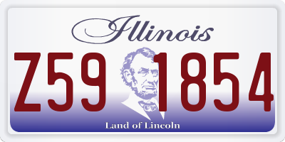 IL license plate Z591854