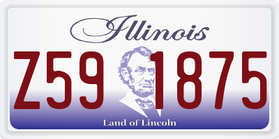 IL license plate Z591875
