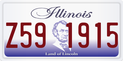 IL license plate Z591915