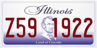 IL license plate Z591922