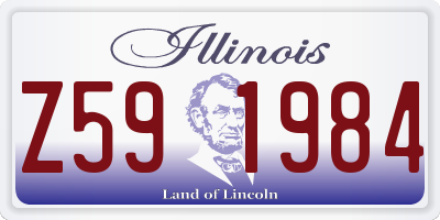 IL license plate Z591984
