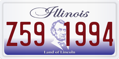 IL license plate Z591994