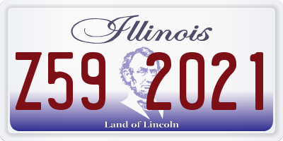 IL license plate Z592021