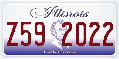 IL license plate Z592022