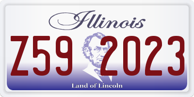 IL license plate Z592023