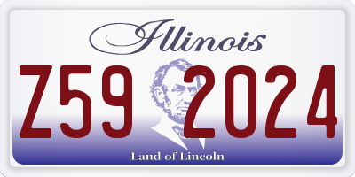 IL license plate Z592024