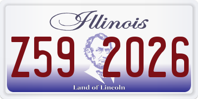IL license plate Z592026