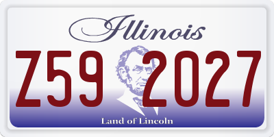 IL license plate Z592027