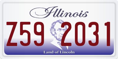 IL license plate Z592031