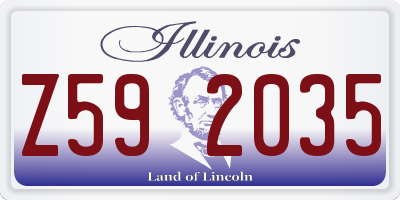 IL license plate Z592035