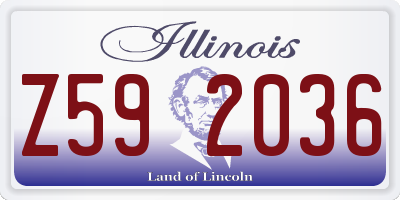 IL license plate Z592036