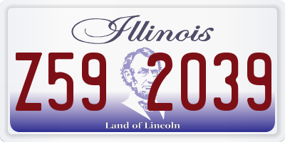 IL license plate Z592039