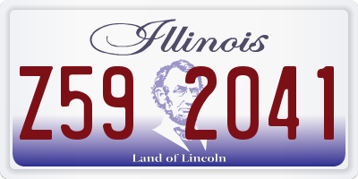 IL license plate Z592041