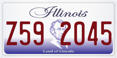 IL license plate Z592045