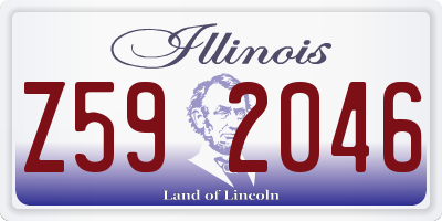 IL license plate Z592046