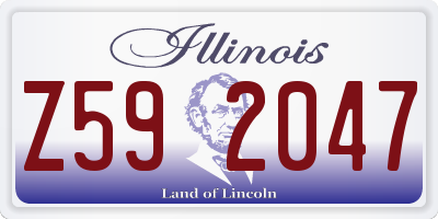 IL license plate Z592047