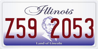 IL license plate Z592053