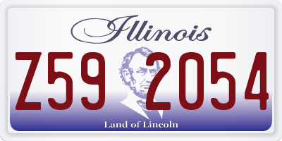 IL license plate Z592054