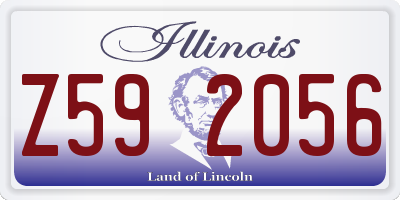 IL license plate Z592056