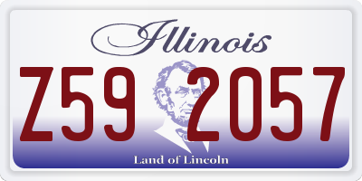 IL license plate Z592057