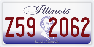 IL license plate Z592062