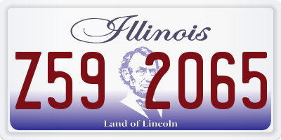 IL license plate Z592065