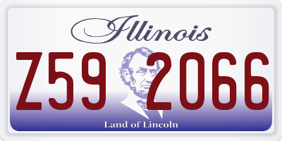 IL license plate Z592066