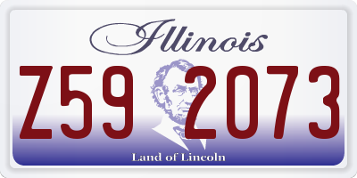 IL license plate Z592073
