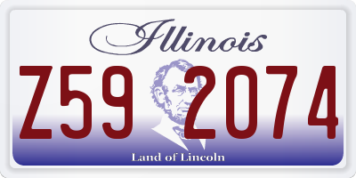 IL license plate Z592074