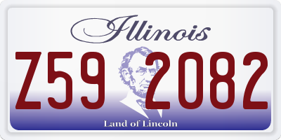 IL license plate Z592082