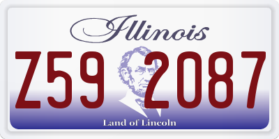 IL license plate Z592087