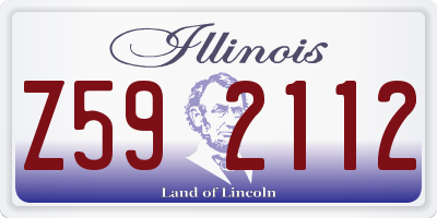 IL license plate Z592112