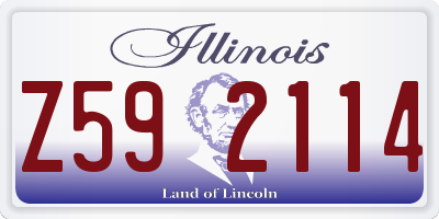 IL license plate Z592114