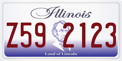IL license plate Z592123