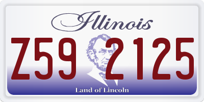 IL license plate Z592125