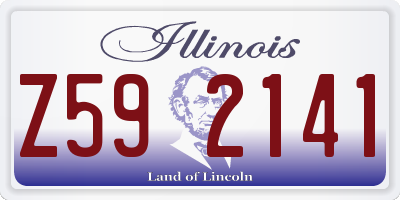 IL license plate Z592141
